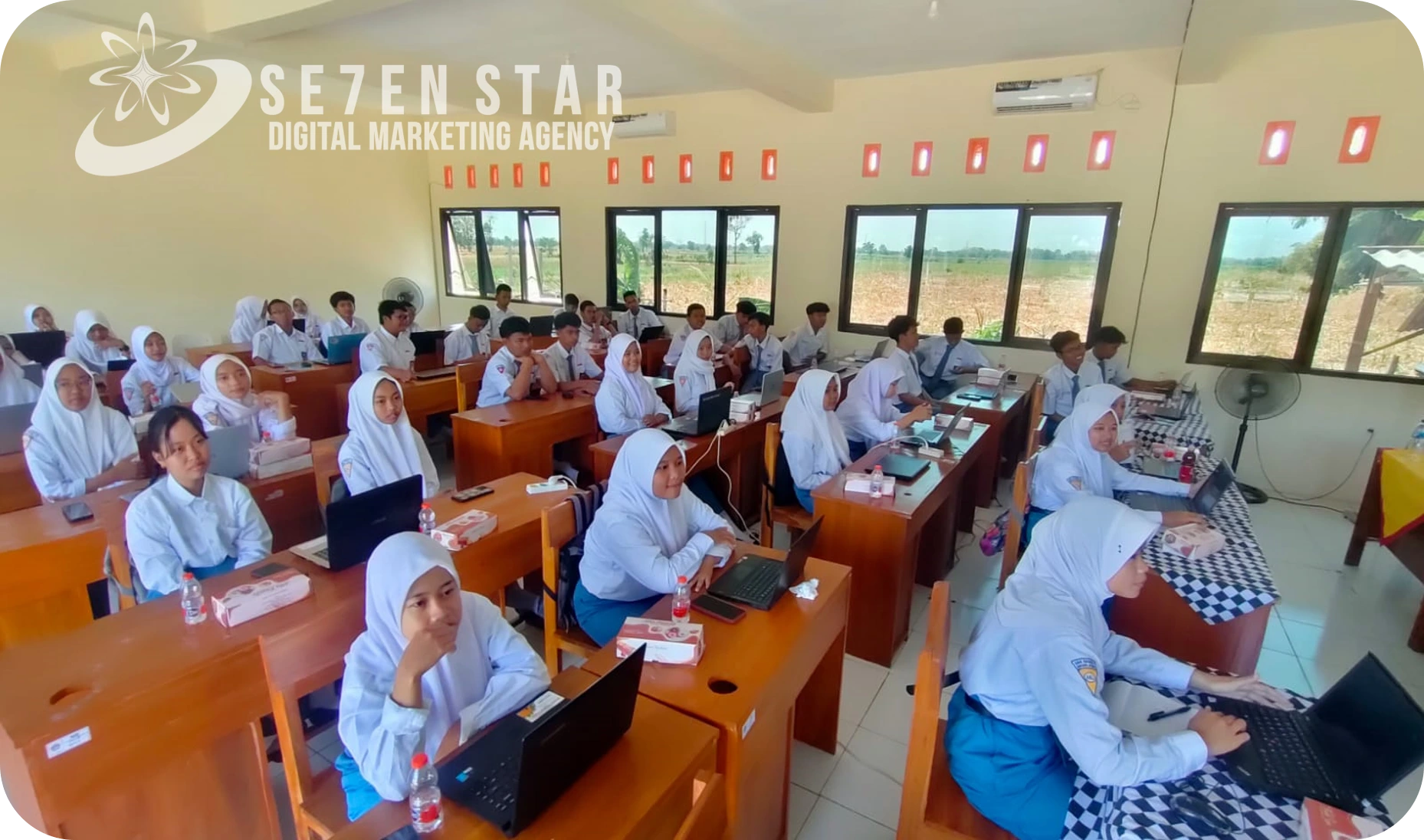 Ilustrasi website UMKM yang sukses dengan grafik peningkatan